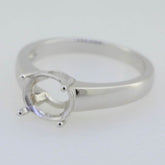 14K White Gold Semi Mount Ring Setting Round RD 8x8mm - Syzjewelry